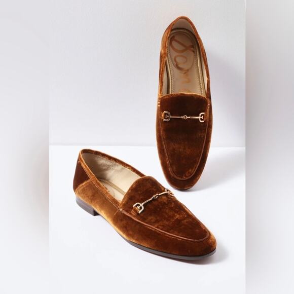 Sam Edelman Shoes - Sam Edelman Loraine Bit Velvet Loafers Slip On Flats Cocoa Bronze Women Size 6.5